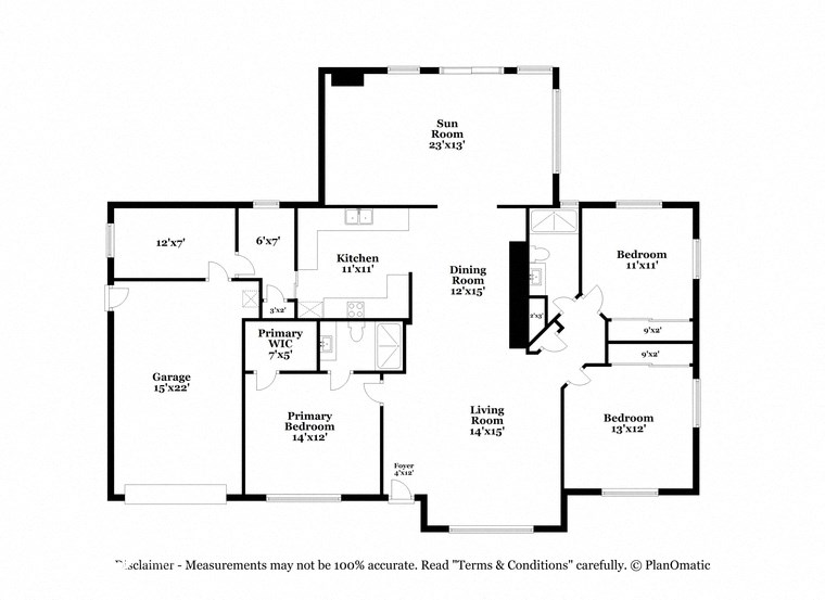 this floor plan is an approximation of our floor plan and may not include everything