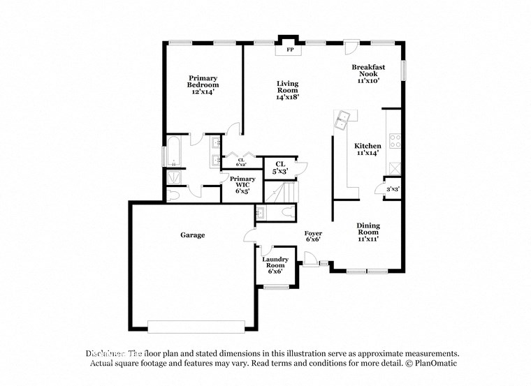 the schematic floor plan of the residence