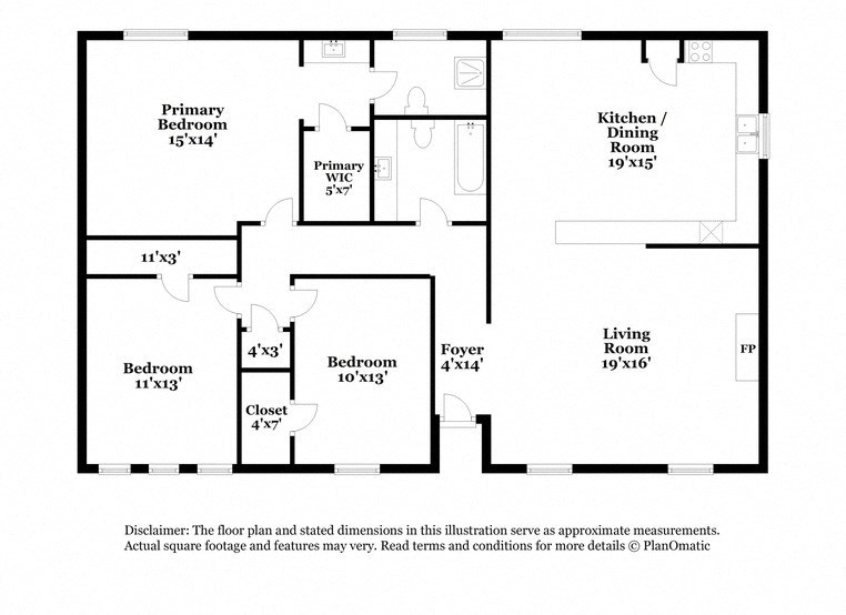 the schematic diagram of the house floor plan with dimensions