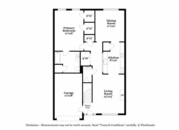 this is the floor plan for a bedroom apartment