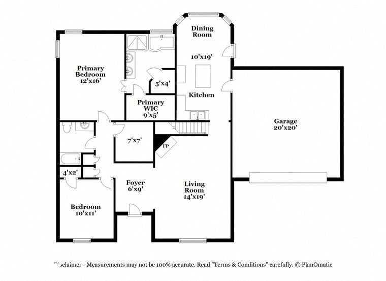 a floor plan of a house with bedrooms and a living room