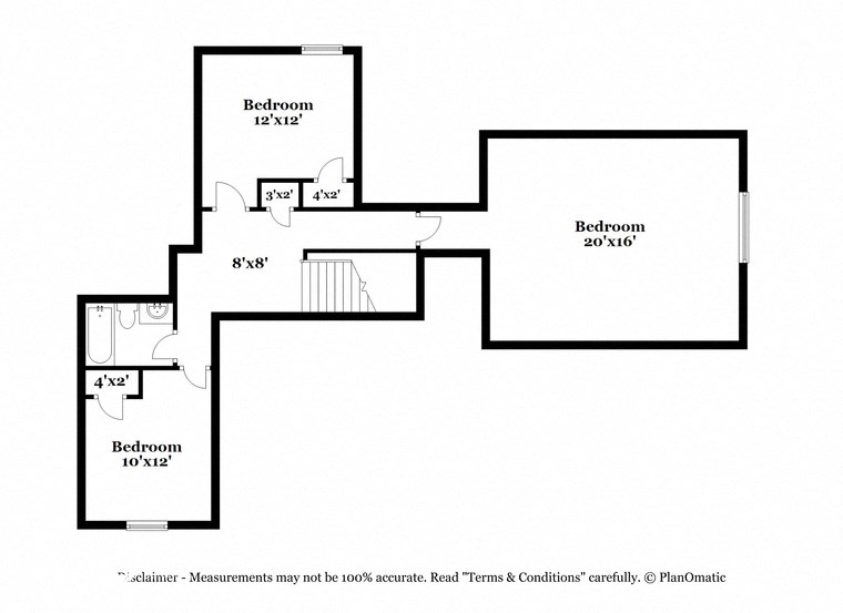 a floor plan of a house with a bedroom and a living room