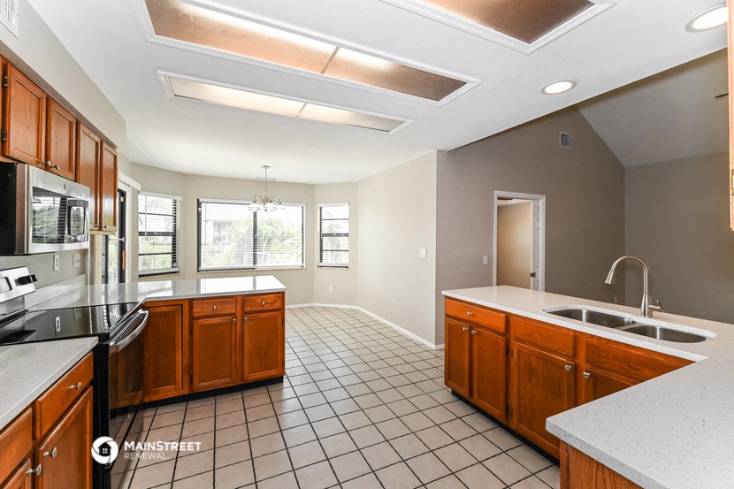 the kitchen is clean and ready to use
