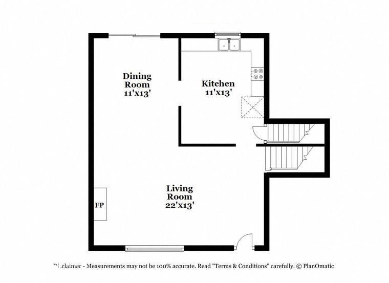 a floor plan of a house with a bedroom and a living room