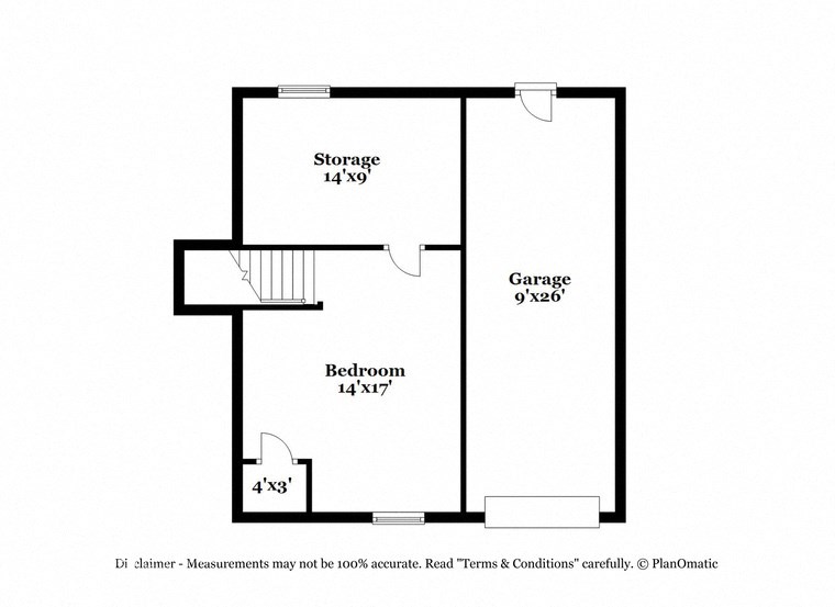 this is the floor plan for a 1 bedroom apartment with a bathroom and a closet