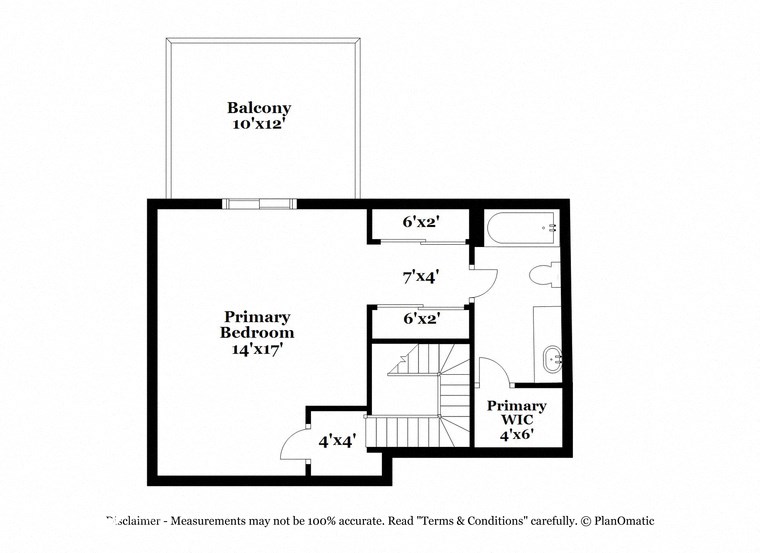 a floor plan of a house with a bedroom and a bathroom