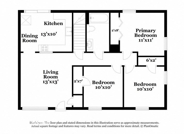 a floor plan of a house with bedrooms and a living room