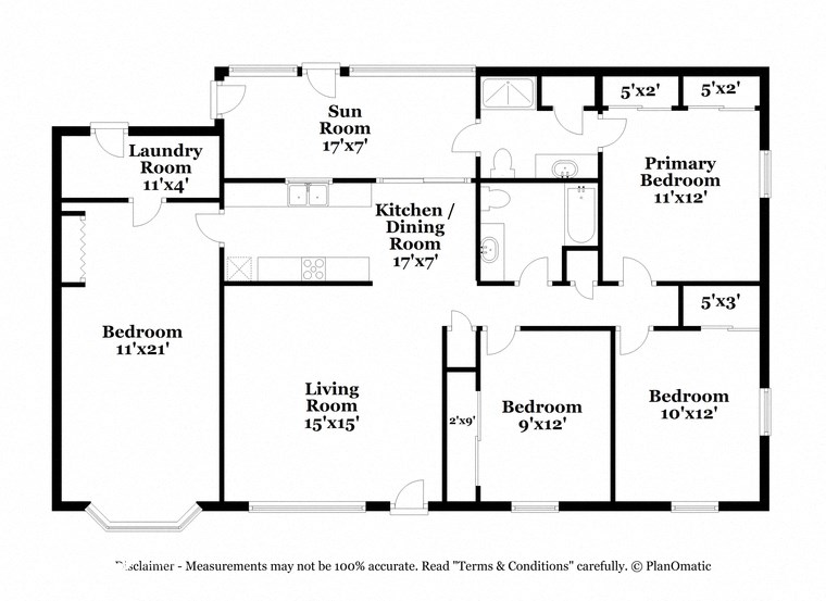 a floor plan of a house with a bedroom and a living room