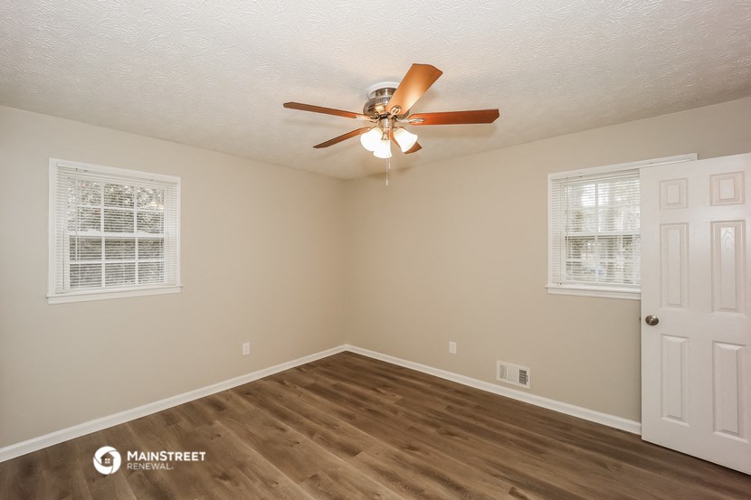 the spacious living room of our two bedroom apartment at university heights affordable housing
