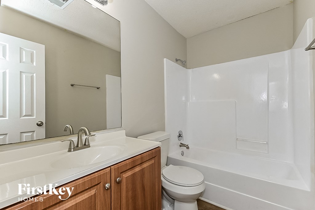 the bathroom is clean and ready to use