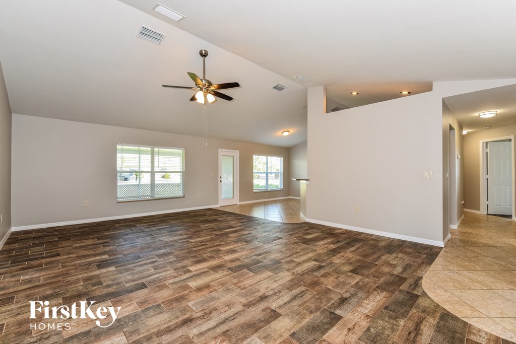 the living room is clean and ready for guests to use