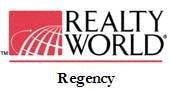 The image is a logo for Realty World Regency.