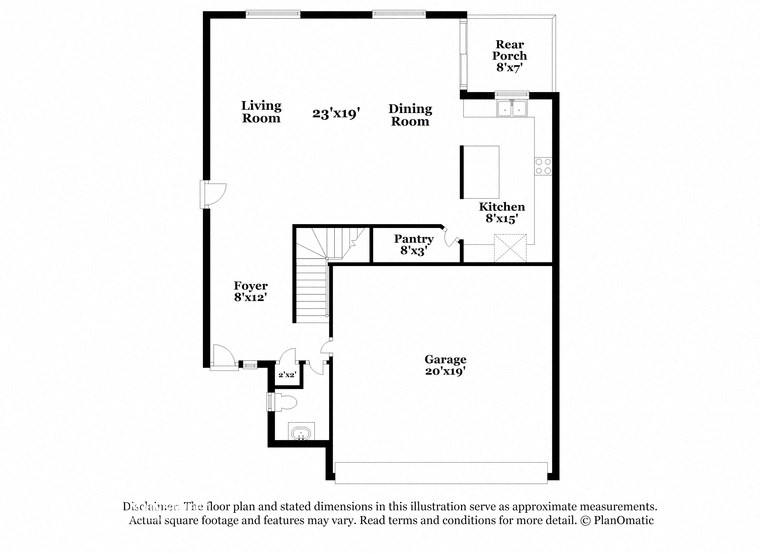 the schematic diagram of the floor plan of the residence