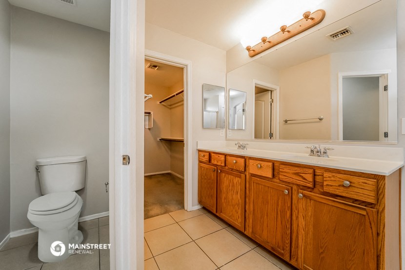 a bathroom with a toilet and a sink and a mirror