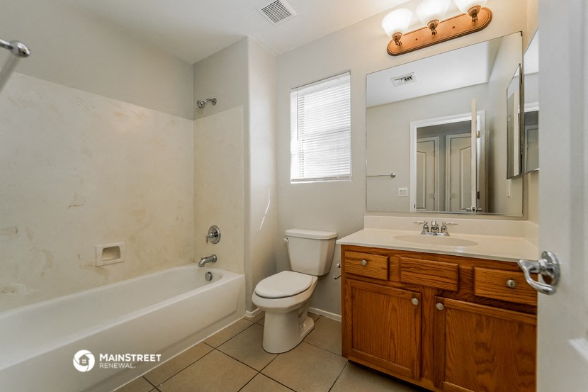 the bathroom is clean and ready to use