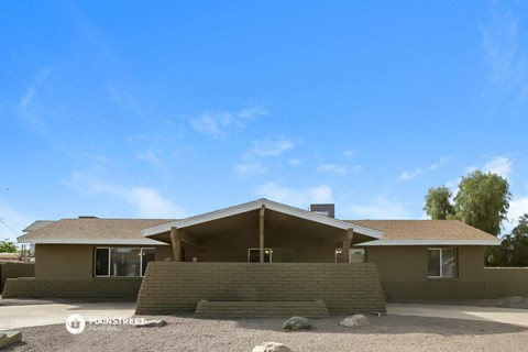 the view of the front of the house from the street
