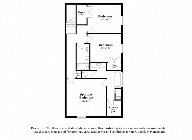 this floor plan is an approximation of a 1125 sq ft apartment