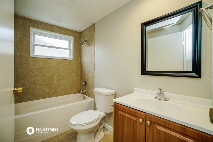 the bathroom is clean and ready for us to use