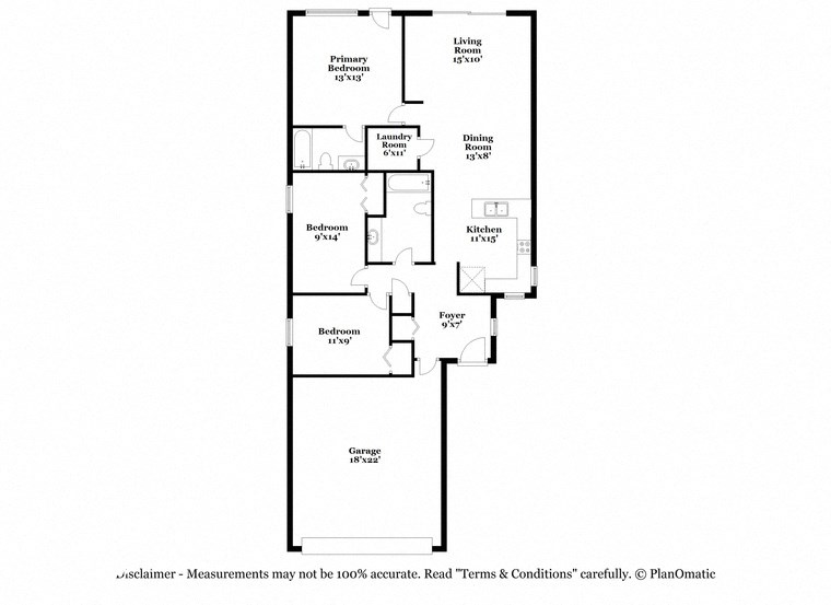 this is the floor plan for a bedroom apartment