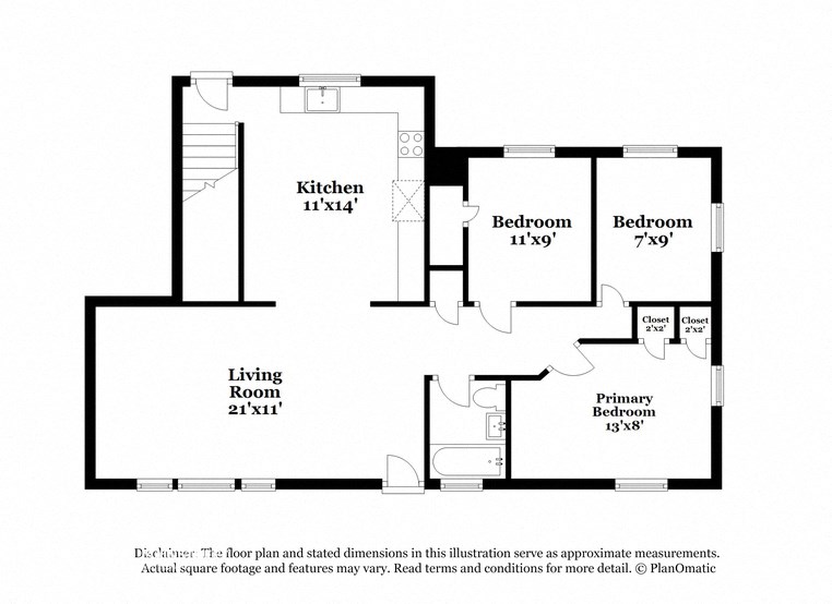 a floor plan of a house with a bedroom and a living room