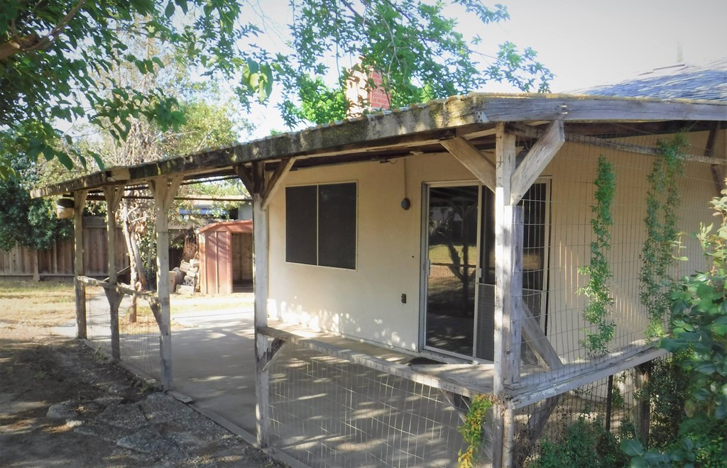 the front porch of the house