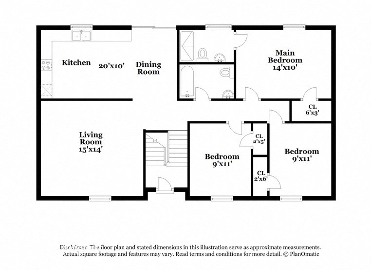 this floor plan is an approximation of our floor plan and may not include all measurements