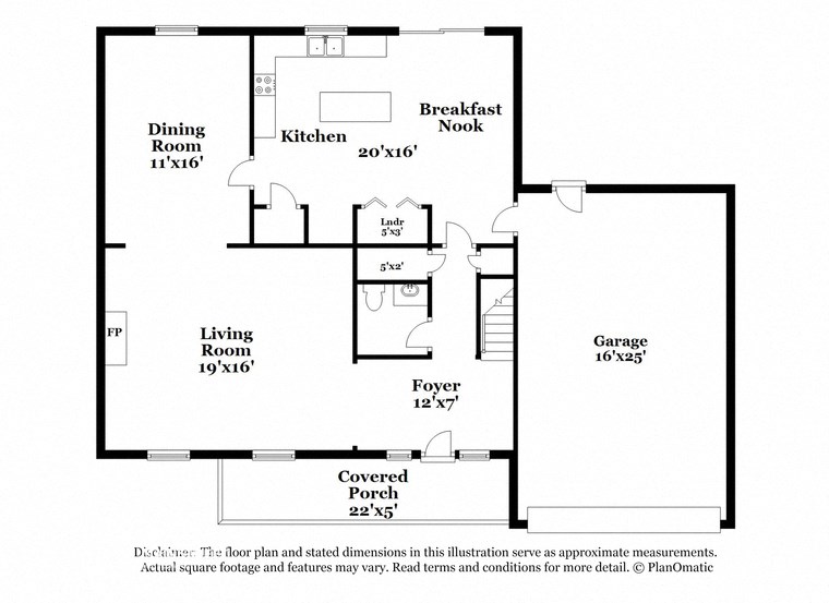 the schematic diagram of the floor plan of the house