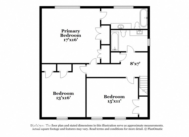 this is the floor plan for a bedroom floor plan with a bathroom and a balcony
