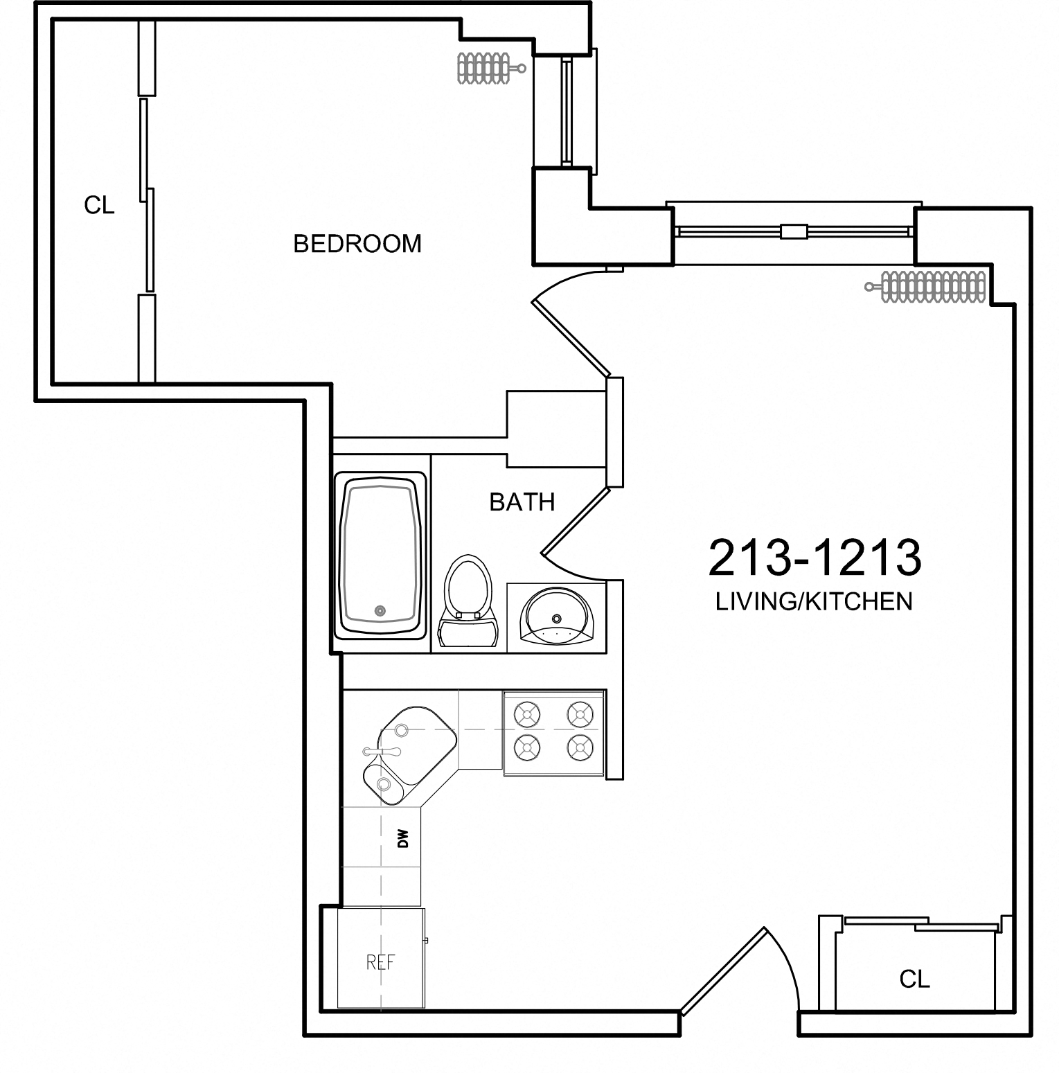Jr. One Bedroom