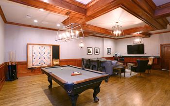 Resident Lounge w/ Pool Table and TV
