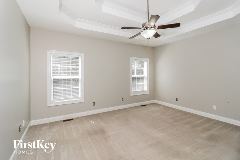 the spacious living room is clean and ready to use