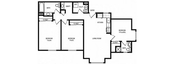 3 Bedrooms, 2 Bathrooms (Bonus Vanity)