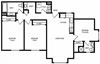 3 Bedrooms, 2 Bathrooms (Bonus Vanity)
