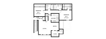 2 Bedrooms, 2 Bathrooms (Downstairs)