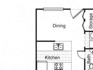 2 bedroom 1.5 bath townhouse 2D floorplan 2 bedroom 1.5 bath townhouse 2D floorplan-Longfellow Heights Apartments,Kansas City, MO