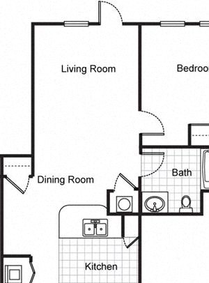 1bedroom 1bath 2D floorplan at Northpark at Scott Carver Apartments Miami, FL 1bedroom 1bath 2D floorplan_Northpark at Scott Carver Apartments Miami, FL