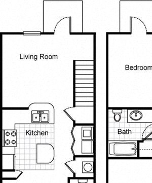 2bedroom 2.5 bath 2D towhnome floorplan_Northpark at Scott Carver Apartments Miami, FL 2bedroom 2.5 bath 2D towhnome floorplan_Northpark at Scott Carver Apartments Miami, FL
