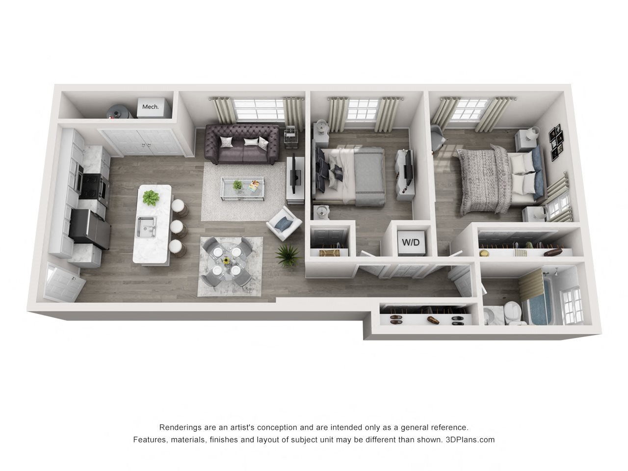 Floor Plans of The Park at Arlington Ridge in Arlington, VA