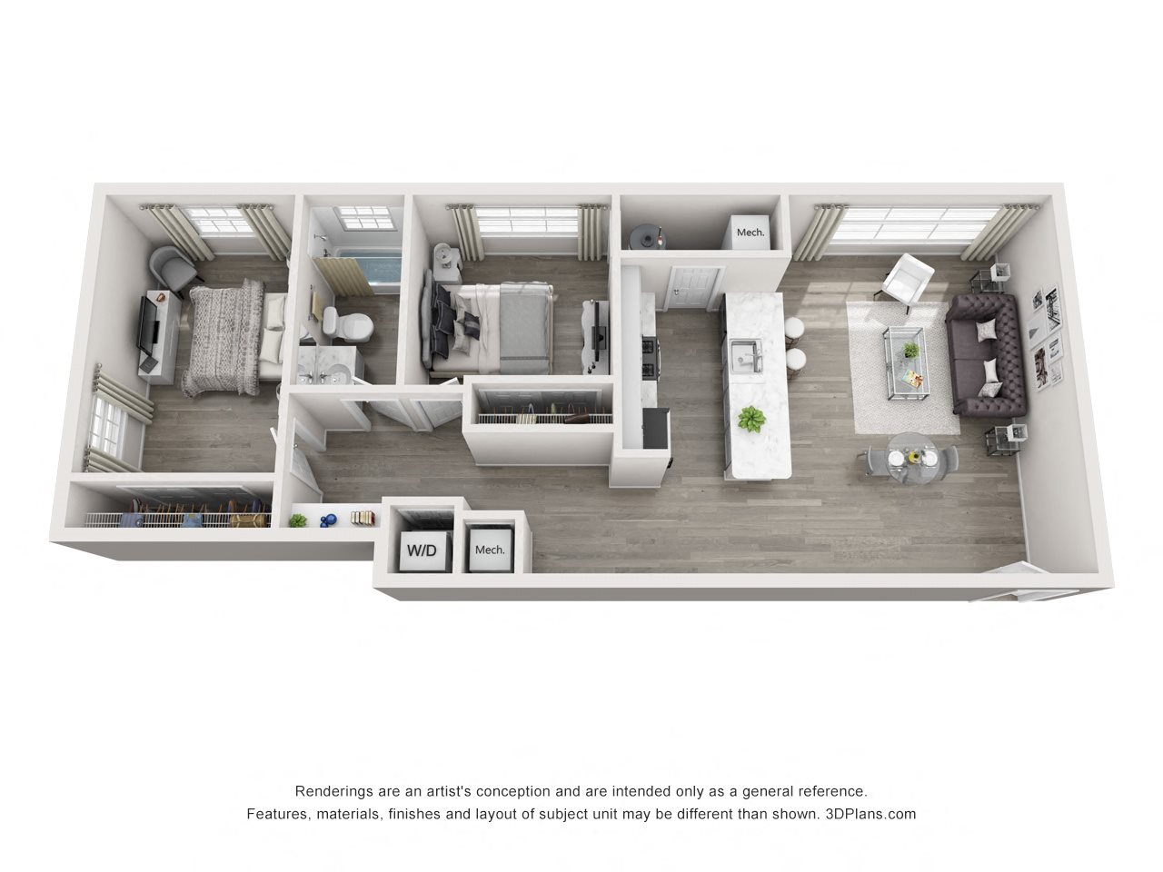 Floor Plans of The Park at Arlington Ridge in Arlington, VA