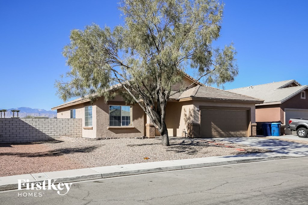 a home in a subdivision with a tree in front of it