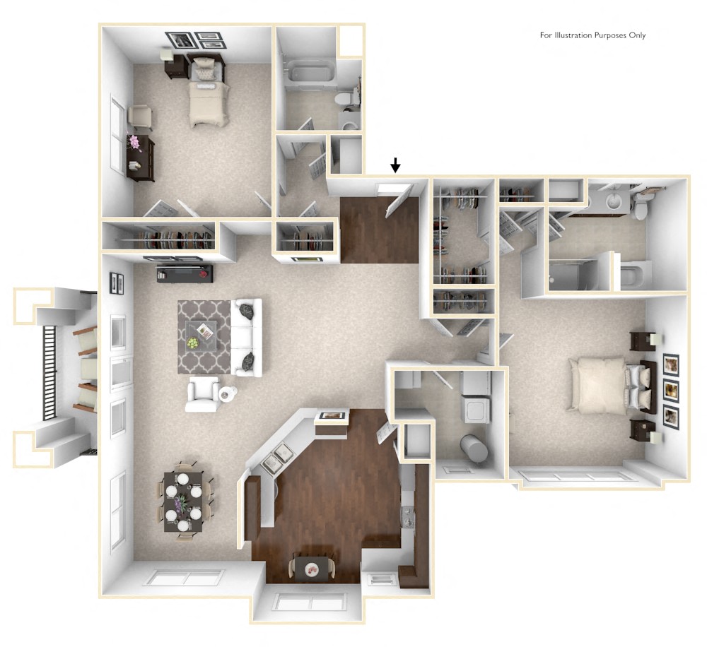 The Fitzgerald Floor Plan in 3D