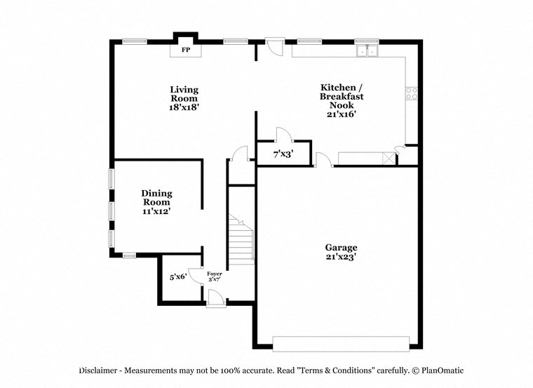the schematic diagram of the floor plan of the house