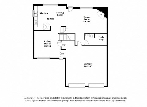 the schematic diagram of the floor plan of the residence