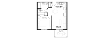1 bed 1 bath (D) 1st Floor