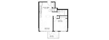 1 bed 1 bath (G) 2nd floor