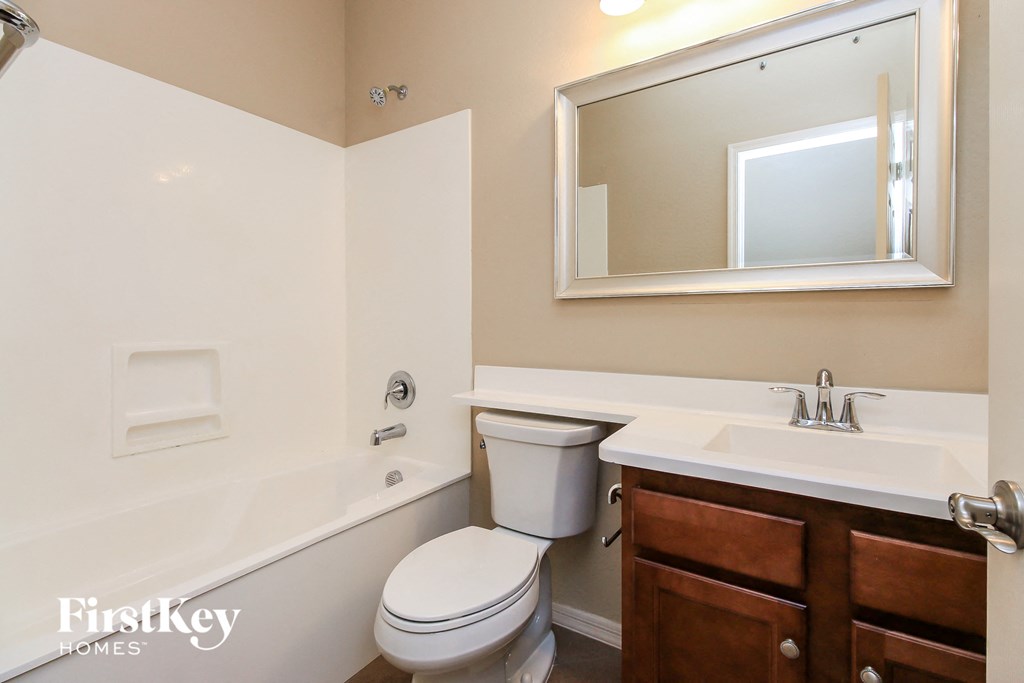 a bathroom with a toilet and a sink and a mirror