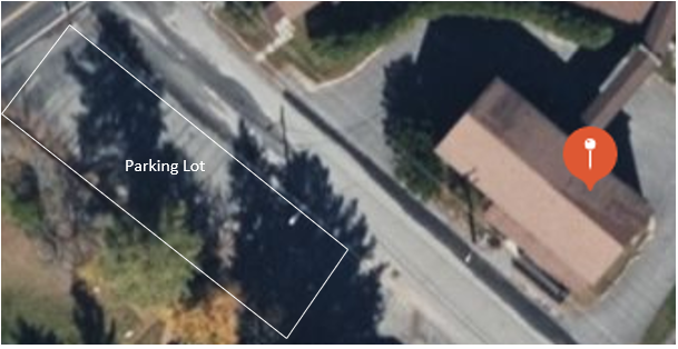 a screenshot of a parking lot with a mapping tool