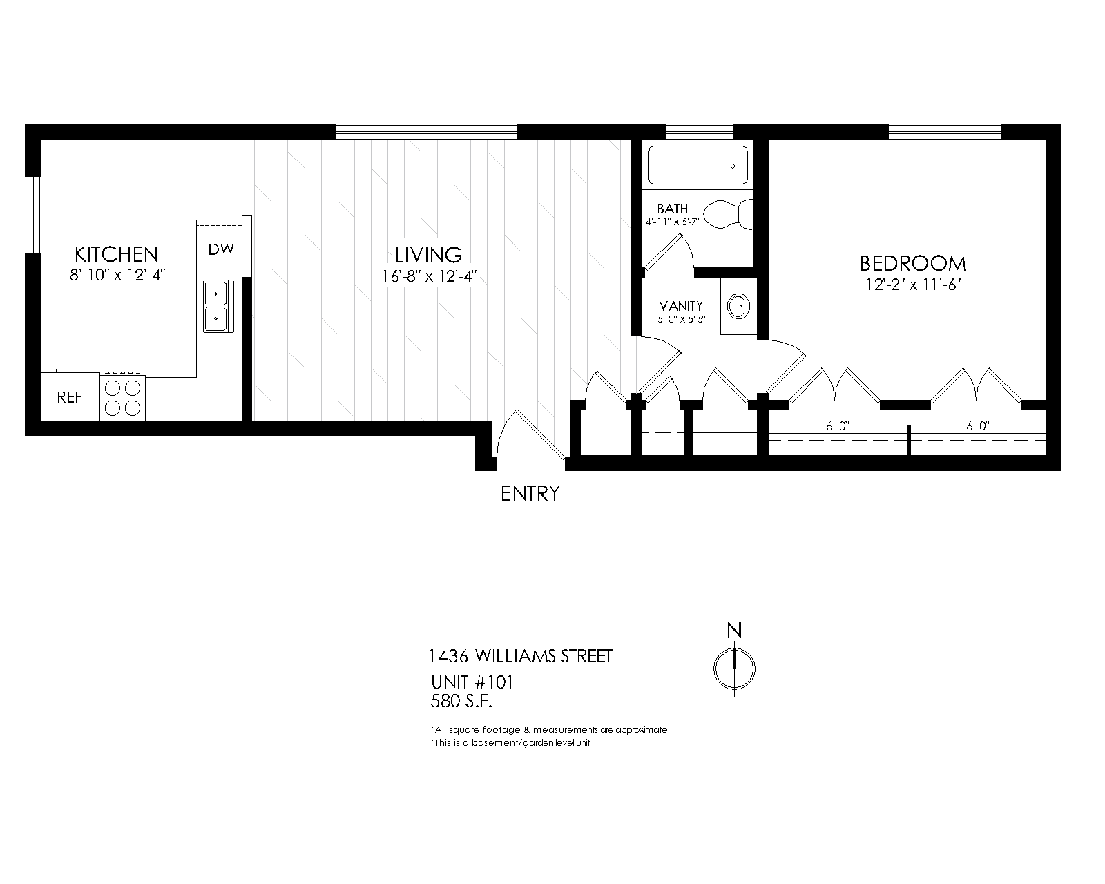 Williams 1 Bed x 1 bath