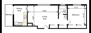 Williams 1 Bed x 1 bath