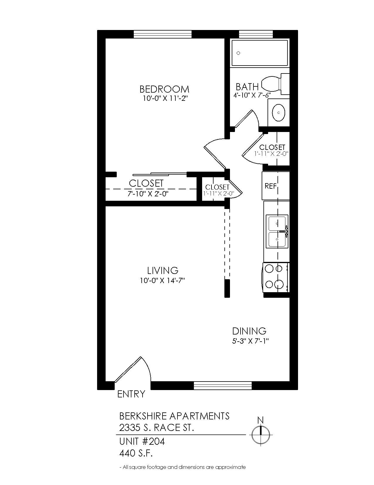 1 Bedroom x 1 Bathroom